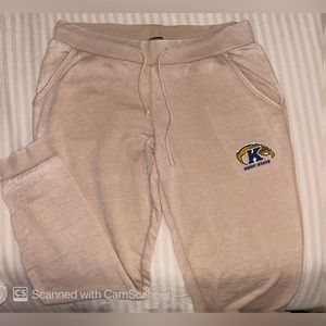 Tan Kent State sweatpants